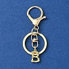 Alloy Initial Letter Charm Keychains KEYC-YW00006-02-1