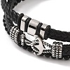 Braided Microfiber Leather Multi-strand Bracelets BJEW-B096-30B-2