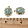 Natural Amazonite Faceted Oval Pendants G-I375-02G-03-3