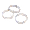 Square Natural Banded Agate(Dyed & Heated) Beaded Stretch Bracelets for Women Men GG-CBA9ACE-B17-4