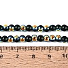 Electroplate Transparent Glass Beads Strands EGLA-Q132-4MM-A14-4