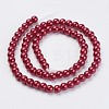 Eco-Friendly Dyed Glass Pearl Beads Strands HY-A008-5mm-RB084-2