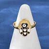 304 Stainless Steel Adjustable Cuff Rings RJEW-Q015-01G-D-5