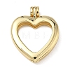 Heart Brass Locket Pendants KK-L257-05G-1