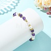 Natural Amethyst & Rose Quartz & Non-magnetic Synthetic Hematite & Shell Pearl Beaded Bracelets for Women BJEW-JB13895-02-2