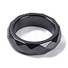 Magnetic Synthetic Hematite Finger Ring for Men Women RJEW-A047-01D-2