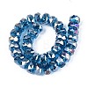 Electroplate Transparent Glass Beads Strands X-EGLA-N022-04A-D07-2