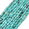 Dyed Natural Crackle Turquoise Beads Strands G-K365-G03-02-3