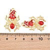 Rack Plating Alloy Enamel Pendants AL-CBA2B10-01G-03-3