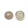 Natural Gray Agate Cabochons G-R416-10mm-15-2