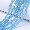 Electroplate Glass Beads Strands EGLA-A034-J4mm-A06-1