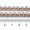 UV Plating Pearlized Glass Pearl Beads Strands GLAA-F128-01A-T15-2