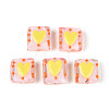 Handmade Spray Painted Lampwork Beads LAMP-N035-02I-1