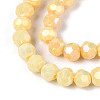 Anti-Tarnish Electroplate Glass Beads Strands EGLA-T021-4mm-15-05-3