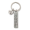 Teacher's Day Gift 201 Stainless Steel Word Thank You Keychains KEYC-E040-05P-01-1