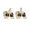 Brass Micro Pave Cubic Zirconia Pendants KK-F924-20C-G05-1