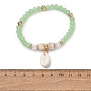 Bohemian Resin & Alloy & Glass Beads & Shell & Plastic Pearls Beaded Stretch Bracelets BJEW-Z169-01D-4