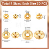   120Pcs 4 Styles Brass Spacer Beads KK-PH0006-63-2