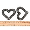 Handmade Polymer Clay Rhinestone Linking Rings CLAY-H009-04B-3