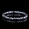 Synthetic Magnetic Hematite Beads Stretch Bracelets for Men Women ZU4423-1