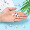 Floral Printed Porcelain Beads X-CFF042Y-7