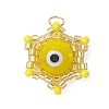 Beaded Star Eye Charms PALLOY-MZ00575-08-1