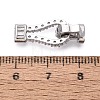 Brass Micro Pave Clear Cubic Zirconia Fold Over Clasps KK-Q074-17P-3
