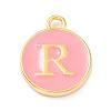 Golden Plated Alloy Enamel Charms ENAM-Q437-14R-1