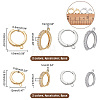 16Pcs 4 Style Brass Micro Pave Cubic Zirconia Huggie Hoop Earring Findings FIND-FH0004-02-2