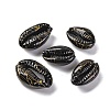 Spray Painted & Drawbench Cowrie Shell Beads SSHEL-M023-03C-1