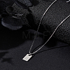 1Pc Stainless Steel Letter Rectangle Pendant Necklaces NJEW-LP0001-34B-P-3