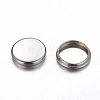 Tarnish Resistant Flat Round 304 Stainless Steel Plain Edge Bezel Cups LS-STAS-S028-27-2