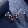 925 Sterling Silver Dangle Stud Earrings EJEW-BB30482-A-3