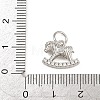 Brass Micro Pave Clear Cubic Zirconia Charms CU-CBAD306-19P-3