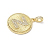 Brass Micro Pave Clear Cubic Zirconia Pendants KK-L253-17G-Z-2