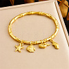 304 Stainless Steel Charm Bangles WG8D240-01-1