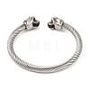 Viking 304 Stainless Steel Open Cuff Bangles for Men BJEW-U001-06C-AS-3