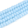 Opaque Spray Painted Glass Beads GLAA-ZX008-4mm-18J-1