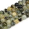 Natural Prehnite Beads Strands X-G-P322-48-10mm-01-2