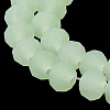 Imitation Jade Solid Color Glass Beads Strands EGLA-A034-J8mm-MD01-5