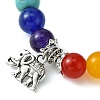 Chakra Natural & Synthetic Mixed Stone Stretch Bracelets BJEW-JB09859-03-3