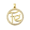 Rack Plating Brass Micro Pave Clear Cubic Zirconia Hollow Connector Charms KK-M079-09G-1