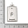 Brass Micro Pave Cubic Zirconia Pendants with Enamel KK-H458-01P-16-3
