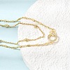 Brass Ring Link 2-Strand Bracelets KK-CBA103C-01G-3