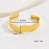Stainless Steel Twist Wave Cuff Bangle for Women ZH3783-1-3