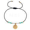 304 Stainless Steel & Brass Charm Bracelets KD3071-2-1