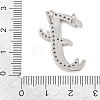 Brass Micro Pave Clear Cubic Zirconia Pendants CU-CBA8481-01P-F-3