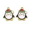 304 Stainless Steel Enamel Pendants STAS-L300-012G-22-1