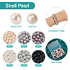 150Pcs 6 Colors Shell Pearl Beads Sets BSHE-TA00020-07-12