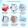 DIY 5D Flower Pattern Canvas Diamond Painting Kits DIY-C021-08A-6